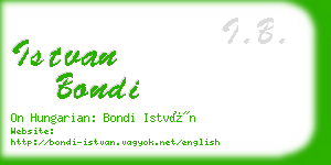 istvan bondi business card